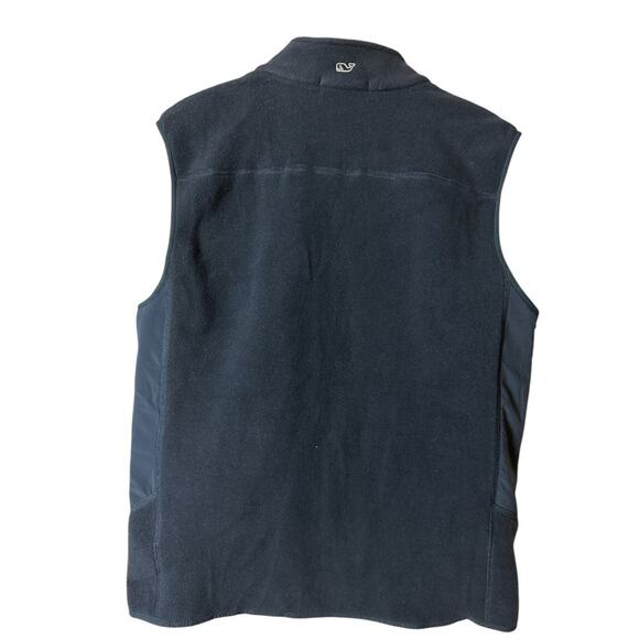 Vineyard Vines Tech Fleece  Zip Front Navy Fleece Vest Sz S NWT - Picture 2 of 6